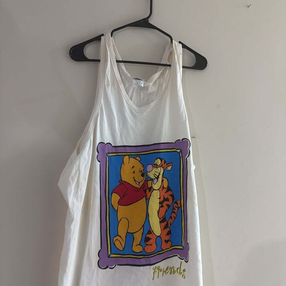 Vintage Disney White Winnie the Pooh & Tigger Tank Top